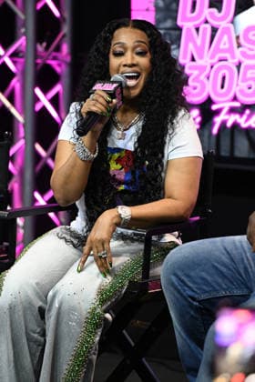 HOLLYWOOD, FL - AUGUST 13: Trina at Jamz Live at The 99 Jamz performance penthouse studio on August 13, 2026 in Hollywood, Florida. Copyright: xmpi04x