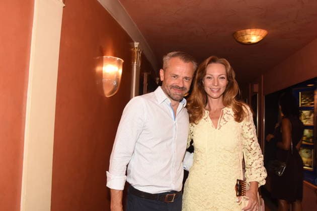 Sven Waasner Schauspieler Viola Wedekind Schauspielerin Muenchen 13.08.2029 Bayerischer Hof Komoedie Premiere Ein total verrückter Sommernachtstraum Foto Muenchen