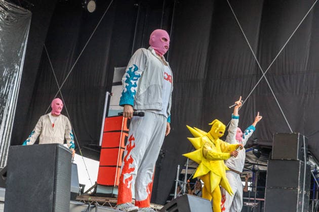 Das Berliner Hip Hop Rap Trio PA69 (besteht aus DJ Dope, Rabatto und Turbogianni) am ersten Tag des Highfield 2026 am Störmthaler See Highfield 2026 tag 1 - PA69