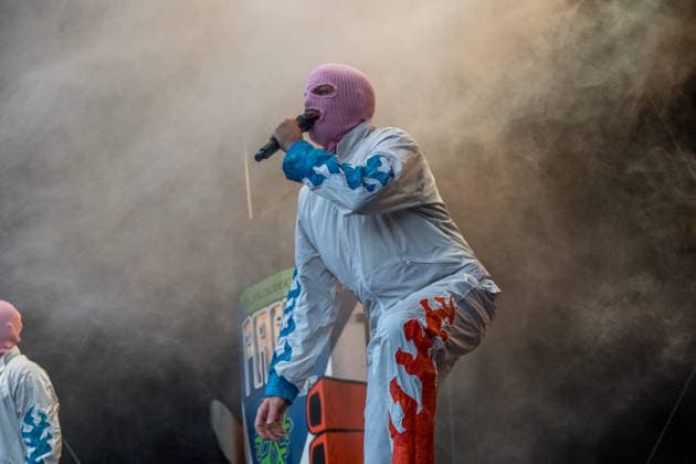 Das Berliner Hip Hop Rap Trio PA69 (besteht aus DJ Dope, Rabatto und Turbogianni) am ersten Tag des Highfield 2026 am Störmthaler See Highfield 2026 tag 1 - PA69