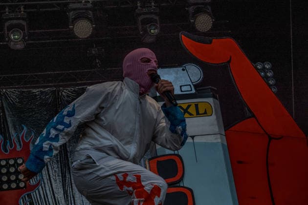Das Berliner Hip Hop Rap Trio PA69 (besteht aus DJ Dope, Rabatto und Turbogianni) am ersten Tag des Highfield 2026 am Störmthaler See Highfield 2026 tag 1 - PA69