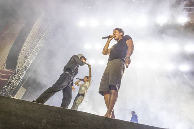 Die Berliner Rap, Hip-Hop, Trap Band BHZ auf dem Highfield Festival 2026 am Störmthaler See bei Großpösna. Die aktuelle BHZ-Besetzung 2026 besteht aus: * Longus Mongus Rap * Ion Miles Rap * Monk Rap * Big Pat Rap * MotB Produzent * Sami Produzent * Themba Produzent Highfield 2026 Tag 1 - BHZ