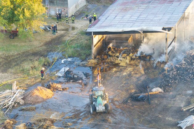 Vollbrand einer Lagerhalle 59-Jähriger bei Löschversuchen schwer verletzt Rettungshubschrauber im Einsatz Am 14.08.2026 brannte eine landwirtschaftliche Lagerhalle in der Hauptstraße im Michelstädter Ortsteil Würzberg im Odenwaldkreis vollständig aus. Feuerwehren aus dem gesamten Kreis waren mit rund 200 Einsatzkräften im Einsatz, um den Brand zu bekämpfen und ein Übergreifen auf umliegende Gebäude zu verhindern. Ein 59-jähriger Mann wurde nach Angaben der Polizei bei Löschversuchen schwer verletzt und mit dem Rettungshubschrauber in ein Krankenhaus gebracht. Michelstadt Würzberg Hessen Deutschland