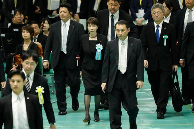August 15, 2026, Tokyo, Japan: Japanese Prime Minister Sanae Takaichi (C) attends a memorial ceremony marking the 81st anniversary of Japan s surrender in World War II at Nippon Budokan in Tokyo. Tokyo Japan  - ZUMAm191 20260815_aap_m191_010 Copyright: xRodrigoxReyesxMarinx
