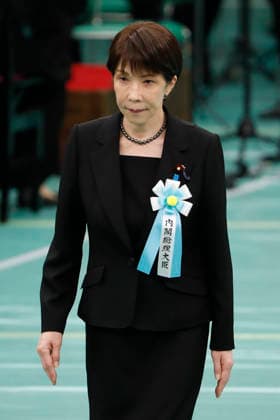 August 15, 2026, Tokyo, Japan: Japanese Prime Minister Sanae Takaichi attends a memorial ceremony marking the 81st anniversary of Japan s surrender in World War II at Nippon Budokan in Tokyo. Tokyo Japan - ZUMAm191 20260815_aap_m191_018 Copyright: xRodrigoxReyesxMarinx