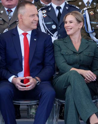 Polish Armed Forces Day celebrations Photo: Pawel Wodzynski East News President of Poland Karol Nawrocki and his wife Marta Nawrocka attend the central military parade marking the Polish Armed Forces Day and 106th anniversary of 1920 victory over Soviet Russia at the Battle of Warsaw during the Polish?Soviet War on August 15, 2026 in Warsaw, Poland. EN_01682638_0187