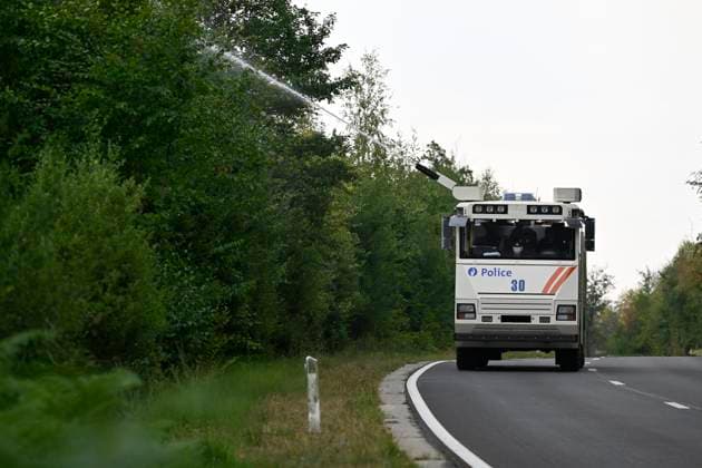 Fire in the Belgian High Fens JALHAY, BELGIUM - AUGUST 15 : An important fire has broken out in the Belgian High Fens on August 15, 2026 in Jalhay, Belgium, 15 08 2026 Jalhay Belgium  Copyright: xDhax