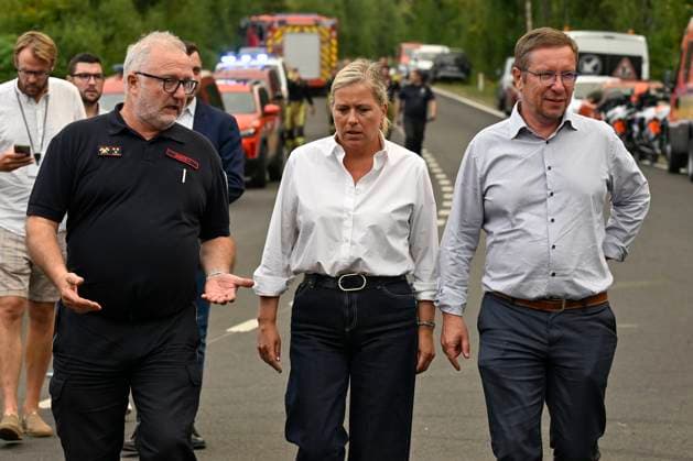 Fire in the Belgian High Fens JALHAY, BELGIUM - AUGUST 15 : An important fire has broken out in the Belgian High Fens on August 15, 2026 in Jalhay, Belgium, 15 08 2026 Jalhay Belgium  Copyright: xDhax