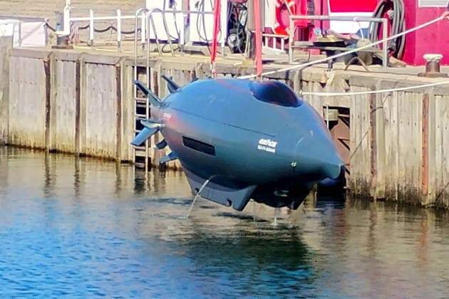 News Bilder des Tages U-Boot submarine autonomous underwater vehicle Grace GS-P1-bravo, im Hafen in Damp an der Ostsee Greysharkk U-Boot submarine