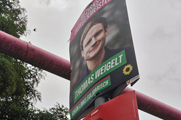 Berlin, Deutschland, 16.08.2026: Wahlplakat mit Thomas Weigelt, Grüne Copyright: xdtsxNachrichtenagenturx dts_130301