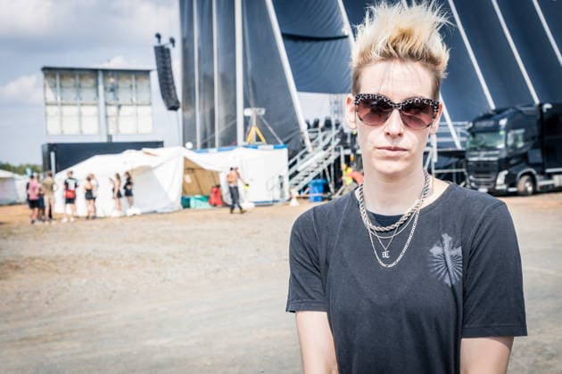 Die deutsche Rockmusikerin Deine Cousine (Ina Bredehorn) am dritten Festival Tag des Highfield 2026 Highfield 2026 - Tag 3 - Deine Cousine