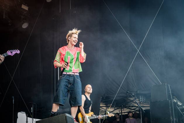 Die Deutsche Rockmusikerin Deine Cousine (Ina Bredehorn) am dritten Festival Tag des Highfield 2026 Highfield 2026 -Tag 3 - Deine Cousine