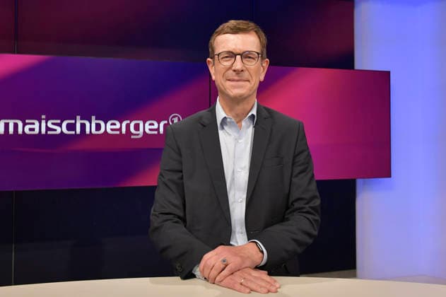 Christoph von Marschall in der ARD-Talkshow maischberger im Studio Berlin Adlershof. Berlin, 18.08.2026