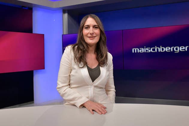 Anja Kohl in der ARD-Talkshow maischberger im Studio Berlin Adlershof. Berlin, 18.08.2026