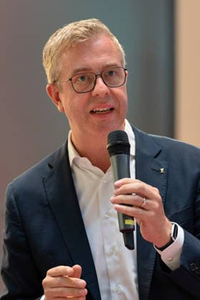 Berlin,18.08.2026,Bitkom Policy Pitch zur Abgeordnetenhauswahl 2026 im Delta Campus Neukölln.Stefan Evers Spitzenkandidat der Berliner CDU für die Wahl zum Abgeordnetenhaus von Berlin 2026 ist vor Ort.
