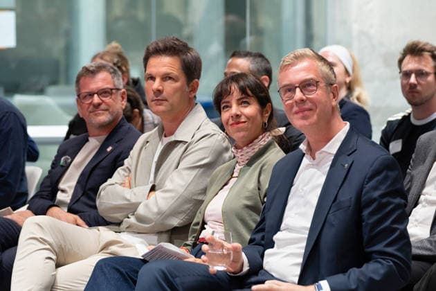 Berlin,18.08.2026,Bitkom Policy Pitch zur Abgeordnetenhauswahl 2026 im Delta Campus Neukölln.Werner Graf,Steffen Krach,Elif Eralp,Stefan Evers
