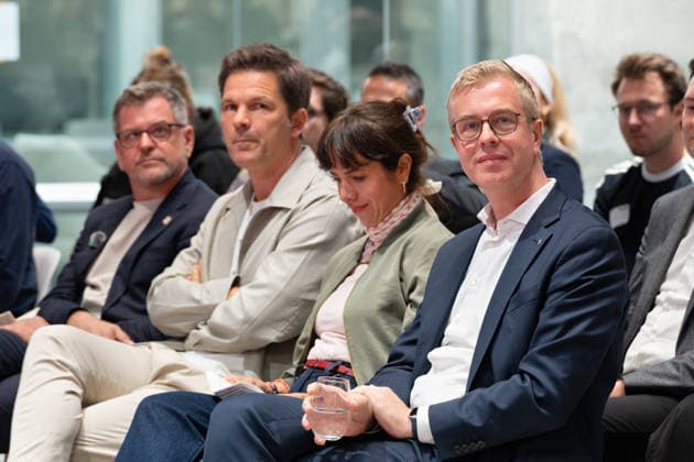 Berlin,18.08.2026,Bitkom Policy Pitch zur Abgeordnetenhauswahl 2026 im Delta Campus Neukölln.Werner Graf,Steffen Krach,Elif Eralp,Stefan Evers