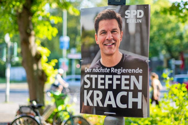 Berlin,05.08.2026,Wahlplakat der Partei SPD Steffen Krach zur Wahl zum 20.Abgeordnetenhaus von Berlin sowie zu den Bezirksverordnetenversammlungen am 20.09.2026.