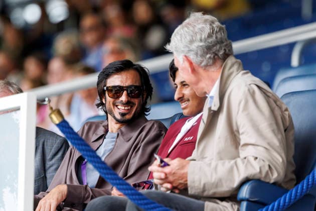 AACHEN - FEI World Championships 2026, AACHEN - FEI World Championships 2026 AL THANI Sheikh Jassim bin Hamad, AL THANI Sheikh Fahad Jassim H K, BEERBAUM Ludger Auf der Vip Tribüne in Aachen Jumping competition (penalties time) for Young Riders Aachen, Reitstadion Soers 21. August 2026 -