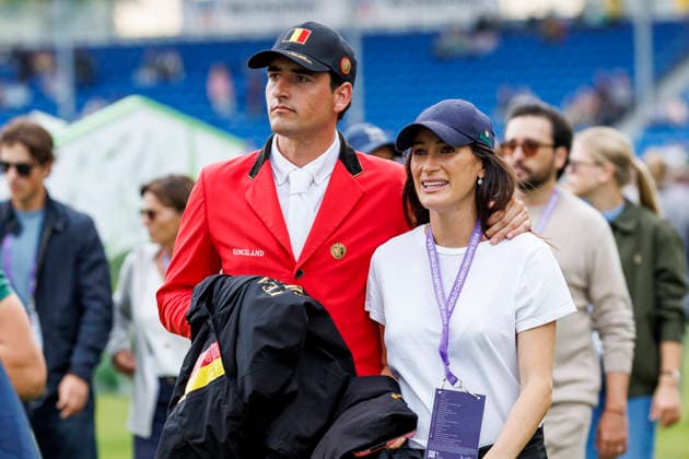 AACHEN - FEI World Championships 2026, AACHEN - FEI World Championships 2026 PHILIPPAERTS Nicola (BEL), SPRINGSTEEN Jessica (USA) Impression Cours-Walk Parcousbesichtigung FEI Jumping World Championship Second Competition Team Final & Second Individual Qualifier Mercedes-Benz Prize Aachen, Reitstadion Soers 21. August 2026 -