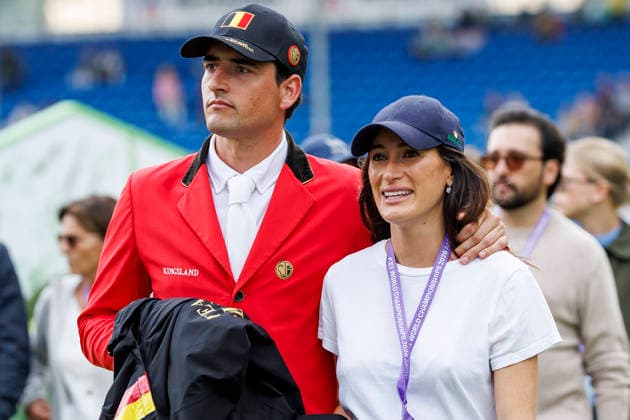 AACHEN - FEI World Championships 2026, AACHEN - FEI World Championships 2026 PHILIPPAERTS Nicola (BEL), SPRINGSTEEN Jessica (USA) Impression Cours-Walk Parcousbesichtigung FEI Jumping World Championship Second Competition Team Final & Second Individual Qualifier Mercedes-Benz Prize Aachen, Reitstadion Soers 21. August 2026 -