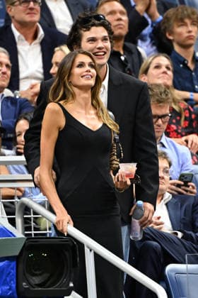Kaia Gerber and Homer James Jigme Gere watch John McEnroe, Andy Roddick, Roger Federer and Andre Agassi during the ˜Roger Federer: An Icon Returns to New York™ exhibition at Arthur Ashe Stadium in Flushing, New York Featuring: Kaia Gerber, Homer James Jigme Gere Where: Flushing Meadows, New York, United States When: 25 Aug 2026 Credit: Robert Bell INSTARimages EDITORIAL USE ONLY. NOT FOR USE BY NEWSPAPERS BASED IN THE UK. Copyright: xx instar55948395