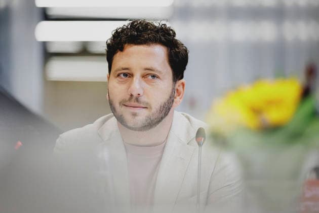 Felix Banaszak, Co-Vorsitzender von Buendnis 90 Die Gruenen, aufgenommen im Rahmen der Klausur des Bundesvorstandes von Buendnis 90 Die Gruenen in Berlin, 28.08.2026. Berlin Deutschland Copyright: xFlorianxGaertnerx