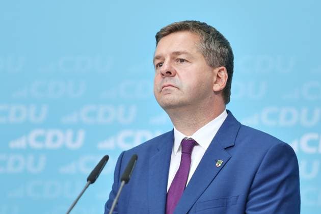 Berlin, Deutschland, 07.09.2026: Konrad-Adenauer-Haus: Pressekonferenz in der CDU-Bundesgeschäftsstelle nach Landtagswahl in Sachsen-Anhalt: Sachsen-Anhalts Ministerpräsident Sven Schulze (CDU) Copyright: xdtsxNachrichtenagenturx dts_133237
