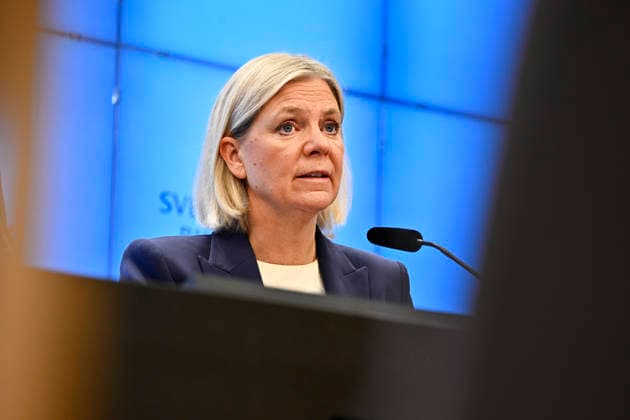 STOCKHOLM, SWEDEN 20260908 Social Democratic Party leader Magdalena Andersson (right) comments on the PISA results at a press conference in STOCKHOLM, SWEDEN x12270x  Copyright: xFredrikxSandberg TTx (S) PRESSTRÄFF PISA g3Y0LhgUrHw