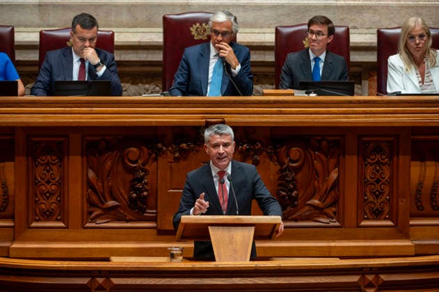 September 8, 2026, Lisbon, Lisbon, Portugal: JOSE LUIS CARNEIRO leader os Socialist Party speaks during the parliamentary debate on a motion of censure against the government presented by the Chega party at the Assembleia da Republica (Portuguese Parliament) in Lisbon. Lisbon Portugal - ZUMAr238 20260908_zip_r238_045 Copyright: xRicardoxRochax