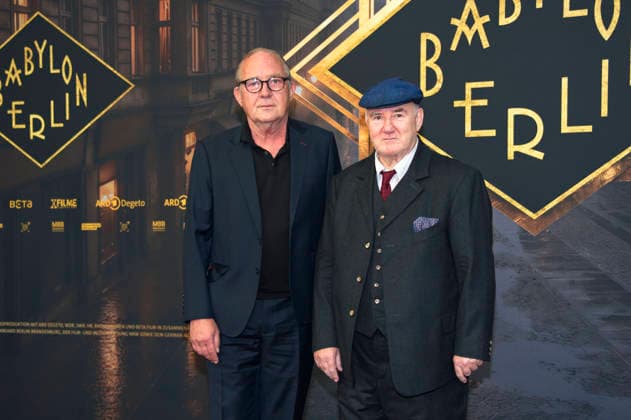 Uwe Preuss und Udo Samel bei der Weltpremiere der 5. und finalen Staffel der TV-Serie Babylon Berlin im Zoo Palast. Berlin, 10.09.2026
