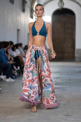 September 10, 2026, Madrid, Spain: A model parades with Dolores Cortes design during the OMODA Fashion Week en ISE San Isidro in Madrid. Madrid Spain  - ZUMAs197 20260910_aaa_s197_624 Copyright: xAtilanoxGarciax