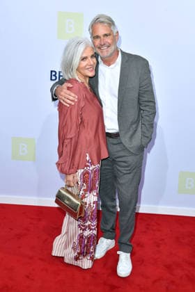 Birgit Schrowange and Frank Spothelfer attend the Bertelsmann Party at the Bertelsmann Representative Office on September 10, 2026 in Berlin, Germany Bertelsmann Party 2026 in Berlin