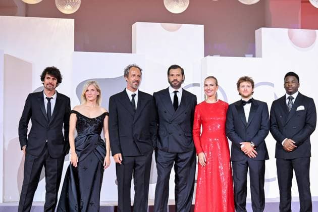 September 11, 2026, Venice, Rome, Italy: Simon Jacquet, Melanie Laurent, Tristan Seguela, Laurent Lafitte, Carole Bouquet, Anthony Bajon and Gedeon Ekay during the red carpet of the film Un Bon Avocat (The Good Lawyer) , 83Ã¢Â¬Ã¢ ˜ Venice Film Festival. Venice, 11 09 2026 Venice Italy  - ZUMAa289 20260911_zia_a289_618 Copyright: xMariaxLauraxAntonellix xAgfx
