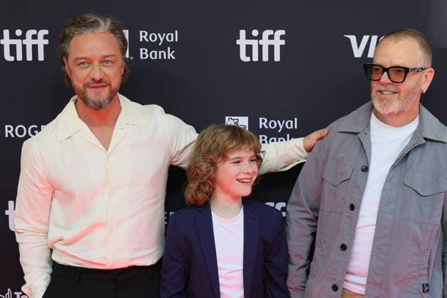 TORONTO, CA - SEPTEMBER 11: James McAvoy, Paul Andrew Williams, Smylie Bradwell at the Faith film premiere at the Royal Alexandra Theater during the 2026 Toronto International Film Festival on September 11, 2026. Copyright: xHumbertoxServin Clasos MediaPunchx