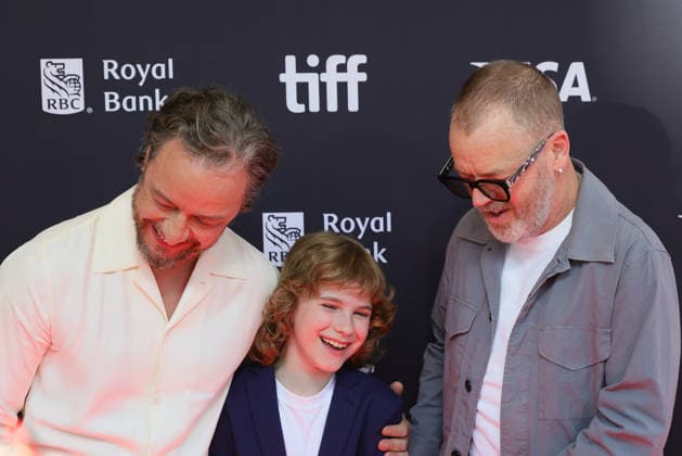 TORONTO, CA - SEPTEMBER 11: James McAvoy, Paul Andrew Williams, Smylie Bradwell at the Faith film premiere at the Royal Alexandra Theater during the 2026 Toronto International Film Festival on September 11, 2026. Copyright: xHumbertoxServin Clasos MediaPunchx