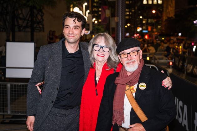 September 11, 2026, Toronto, On, Canada: Jay Baruchel, left, is pictured with his mother, Robyne Baruchel and Cliff Womiche, at the red carpet for The Stunt Driver at the Toronto International Film Festival in Toronto, on Friday, Sept. 11, 2026. Toronto Canada  - ZUMAc35_ 20260911_zaf_c35_398 Copyright: xLauraxProctorx