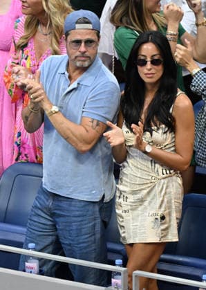 NEW YORK, NY- SEPTEMBER 12: Brad Pitt and Ines de Ramon seen at the 2026 U.S. Open Tennis Women™s Final between Elena Rybakina and Aryna Sabalenka with Rybakina securing her second major title on September 12, 2026 in Queens, New York City. Copyright: xmpi04x