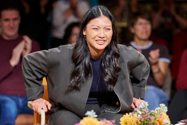 Linh Tran bei der Aufzeichnung der RB Talkshow 3nach9 im Radio Bremen-Studio. Bremen, 11.09.2026