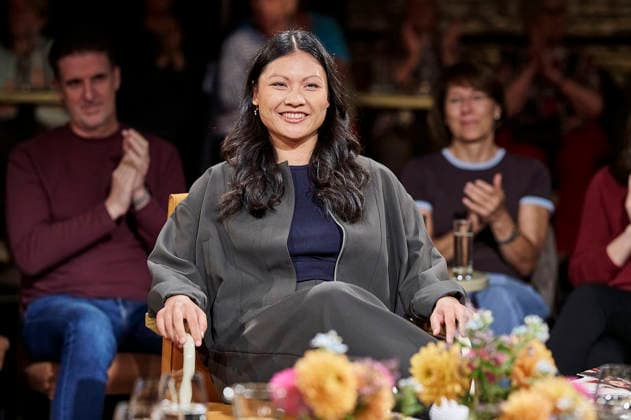 Linh Tran bei der Aufzeichnung der RB Talkshow 3nach9 im Radio Bremen-Studio. Bremen, 11.09.2026