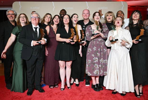 September 13, 2026, Montreal, Pq, CANADA: The team from the tv series Empathie hold up their trophies at the Gala Gemeaux awards ceremony in Montreal, on Sunday, Sept. 13, 2026. Montreal CANADA  - ZUMAc35_ 20260913_zaf_c35_223 Copyright: xGrahamxHughesx