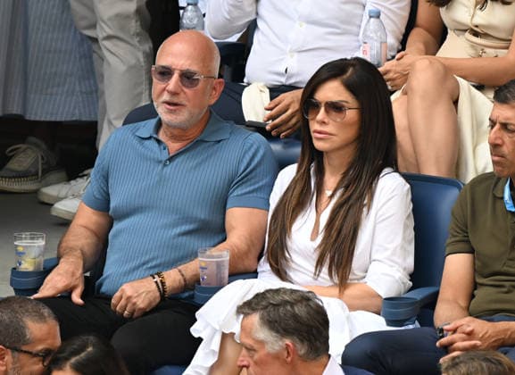 FLUSHING NY- SEPTEMBER 13: Jeff Bezos and Lauren Sanchez Bezos are seen watching Alexander Zverev Vs Ben Shelton at the finals in Arthur Ashe Stadium during The 2026 US Open at the USTA Billie Jean King National Tennis Center on September 13, 2026 in Flushing Queens. Copyright: xmpi04x