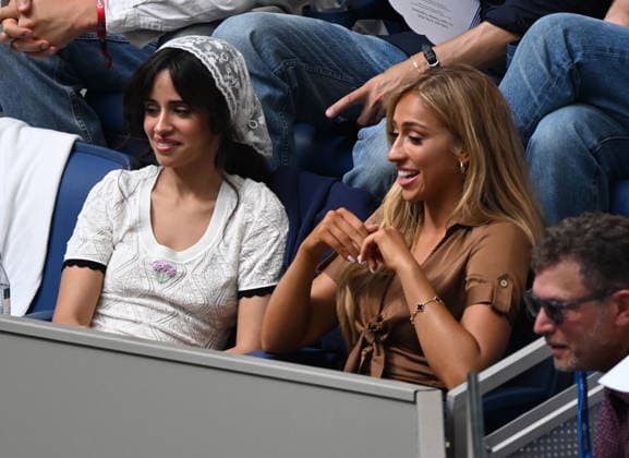 FLUSHING NY- SEPTEMBER 13: Camila Cabello and Tate McRae are seen watching Alexander Zverev Vs Ben Shelton at the finals in Arthur Ashe Stadium during The 2026 US Open at the USTA Billie Jean King National Tennis Center on September 13, 2026 in Flushing Queens. Copyright: xmpi04x