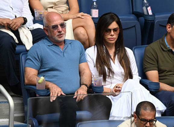 FLUSHING NY- SEPTEMBER 13: Jeff Bezos and Lauren Sanchez Bezos are seen watching Alexander Zverev Vs Ben Shelton at the finals in Arthur Ashe Stadium during The 2026 US Open at the USTA Billie Jean King National Tennis Center on September 13, 2026 in Flushing Queens. Copyright: xmpi04x