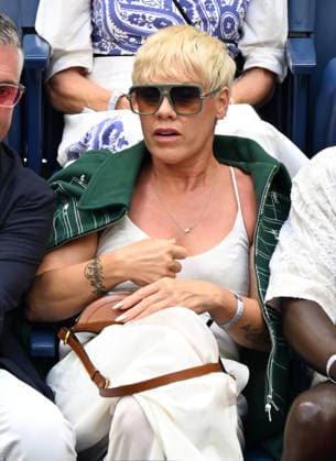 FLUSHING NY- SEPTEMBER 13: Pink is seen watching Alexander Zverev Vs Ben Shelton at the finals in Arthur Ashe Stadium during The 2026 US Open at the USTA Billie Jean King National Tennis Center on September 13, 2026 in Flushing Queens. Copyright: xmpi04x