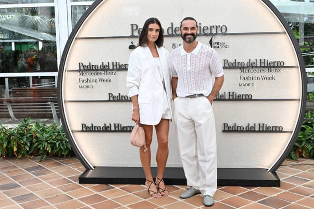 The Pedro del Hierro fashion house presents its Hamani collection at Mercedes-Benz Fashion Week Madrid. Jimena Sánchez and Iván Sánchez pose at a photocall during the presentation of the Hamani collection by the Pedro del Hierro fashion house on September 14, 2026, in Madrid, Spain. The collection takes its inspiration from the Japanese tradition of contemplating the cherry blossoms, celebrating ephemeral beauty, digital disconnection, and time as a true luxury. CELEBRITIES PHOTOCALL FASHION FASHION WEEK RUNWAY CIBELES José Madrid Madrid, Spain  Copyright: xJosÃ xOlivax 7773817