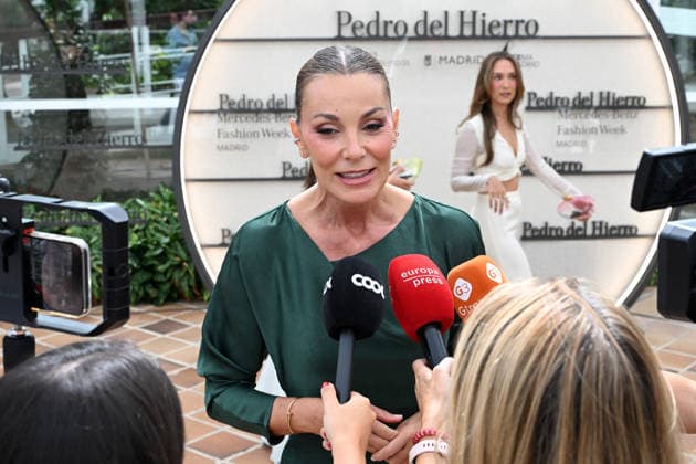 The Pedro del Hierro brand presents its Hamani collection at Mercedes-Benz Fashion Week Madrid. Mar Flores speaks with the press during the presentation of the Hamani collection by the Pedro del Hierro brand on September 14, 2026, in Madrid, Spain. The collection takes its inspiration from the Japanese tradition of contemplating the cherry blossoms, celebrating fleeting beauty, digital disconnection, and time as a true luxury. CELEBRITIES PHOTOCALL FASHION FASHION WEEK RUNWAY CIBELES José Madrid, Madrid, Spain  Copyright: xJosÃ xOlivax 7773985