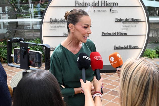 The Pedro del Hierro brand presents its Hamani collection at Mercedes-Benz Fashion Week Madrid. Mar Flores speaks with the press during the presentation of the Hamani collection by the Pedro del Hierro brand on September 14, 2026, in Madrid, Spain. The collection takes its inspiration from the Japanese tradition of contemplating the cherry blossoms, celebrating fleeting beauty, digital disconnection, and time as a true luxury. CELEBRITIES PHOTOCALL FASHION FASHION WEEK RUNWAY CIBELES José Madrid, Madrid, Spain  Copyright: xJosÃ xOlivax 7773987