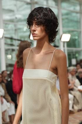 A model Durning Firma collection during Pasarela Cibeles Mercedes-Benz Fashion Week Madrid 2065 in Madrid, on Monday , 14 September 2026. Cordon Press 