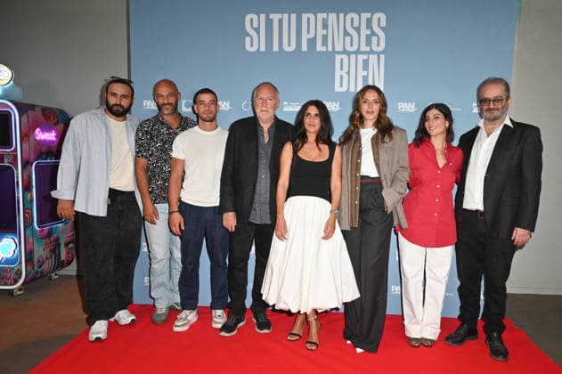 Si Tu Penses Bien Premiere - Paris Oussama Kheddam, Omar Salim, Rabah Nait Oufella, Christian Benedetti, Geraldine Nakache, Monia Chokri, Mina Kavani and Daniel Cohen attending the premiere of the movie ‘Si tu penses bien’, held at MK2 Quai de Loire cinema, in Paris, France, on September 14th, 2026. Photo by Mireille Ampilhac ABACAPRESS.COM Paris France Copyright: xAmpilhacxMireille ABACAx
